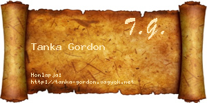 Tanka Gordon névjegykártya